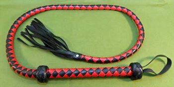 Red & Black WHIP 5' long with 15 tails / crackers ~ $33.99